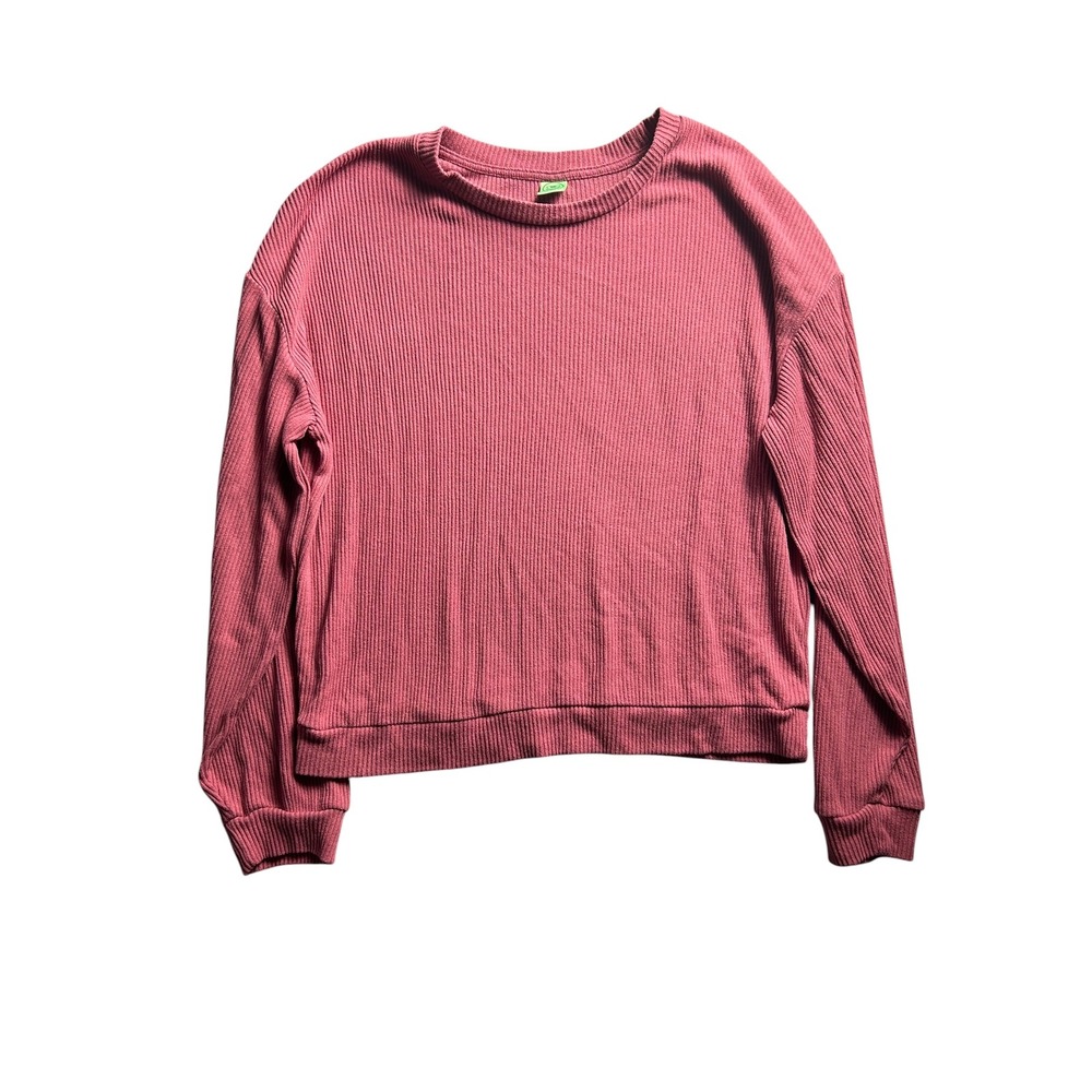 Honeydew Intimates Ribbed Long Sleeve Top Rose Pink Lounge Shirt Large